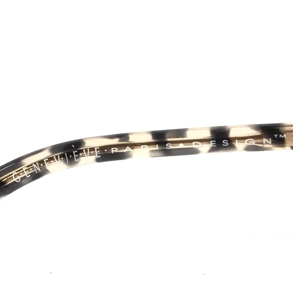Genevieve Paris Design Eyeglasses Frames Apparent Grey Tortoise/Gold 53-17-140
